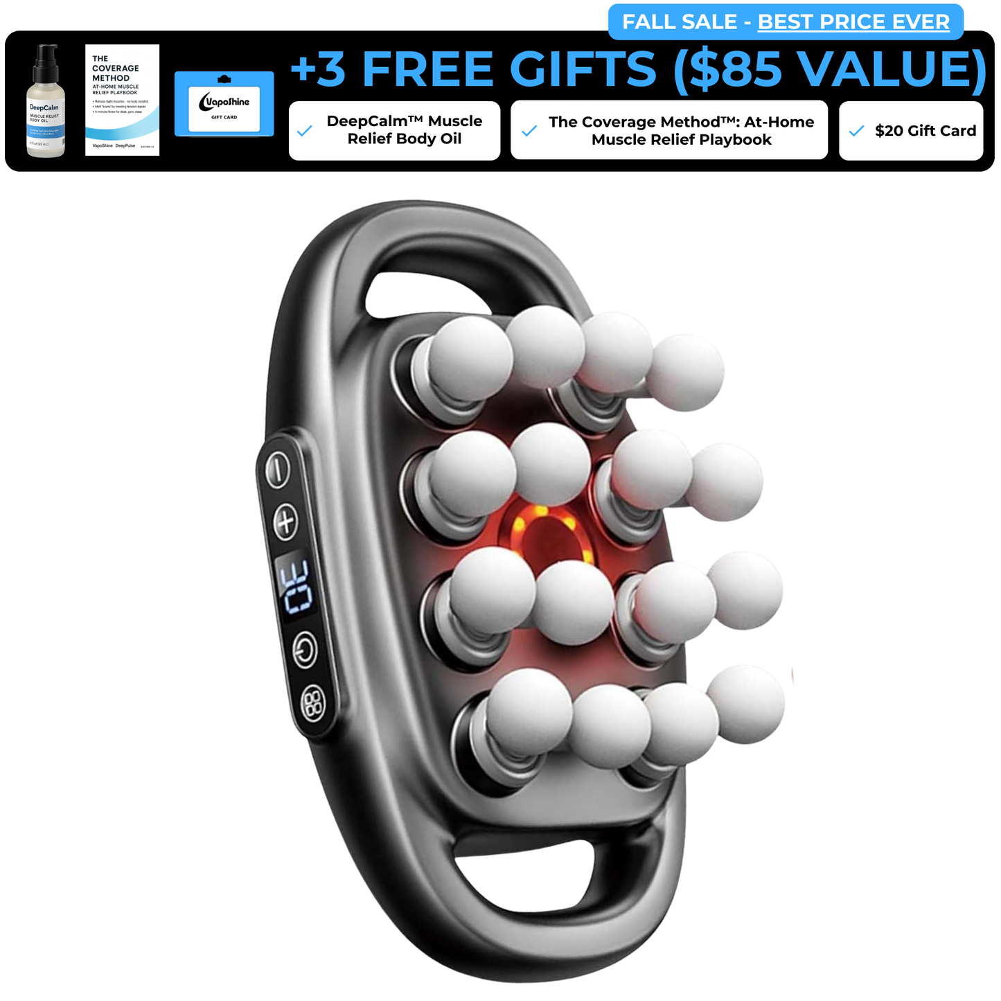 VapoShine DeepPulse™ 16 Head Massager