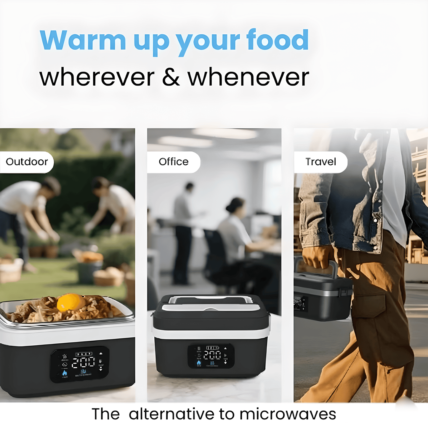 VapoShine HeatBox360™ Cordless Self-Heating Lunchbox