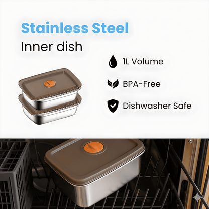 VapoShine HeatBox360™ Cordless Self-Heating Lunchbox