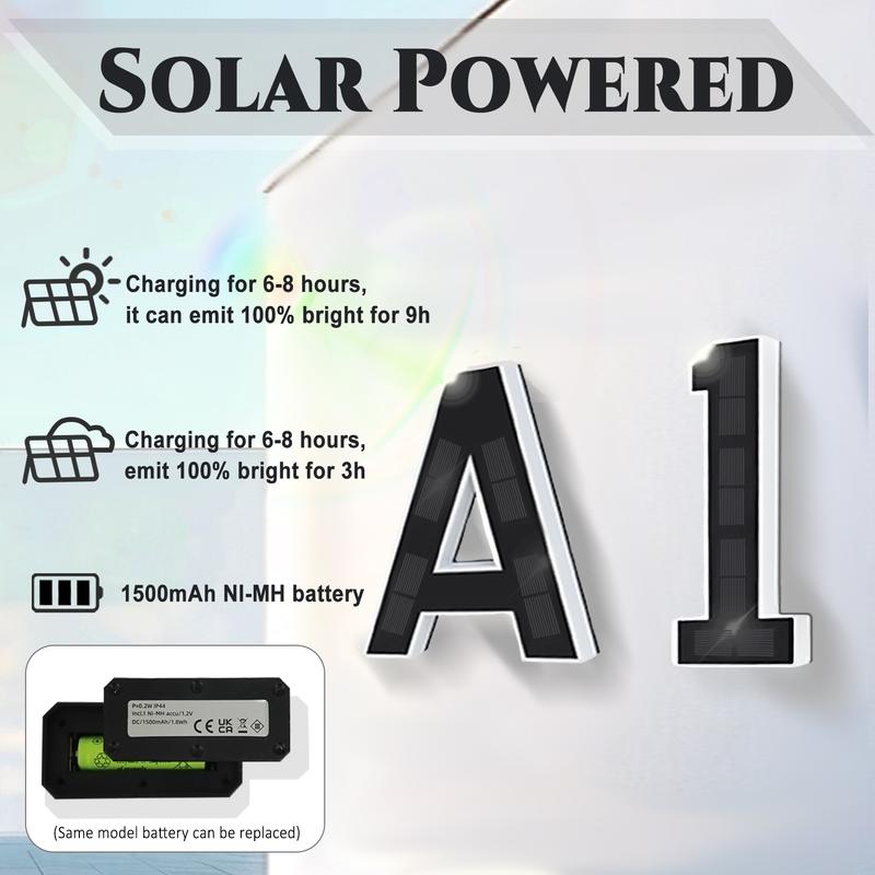 VapoShine™ Solar House Number Lights