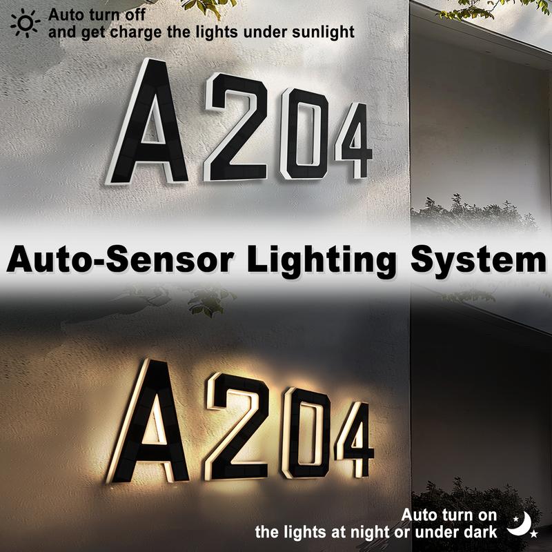 VapoShine™ Solar House Number Lights