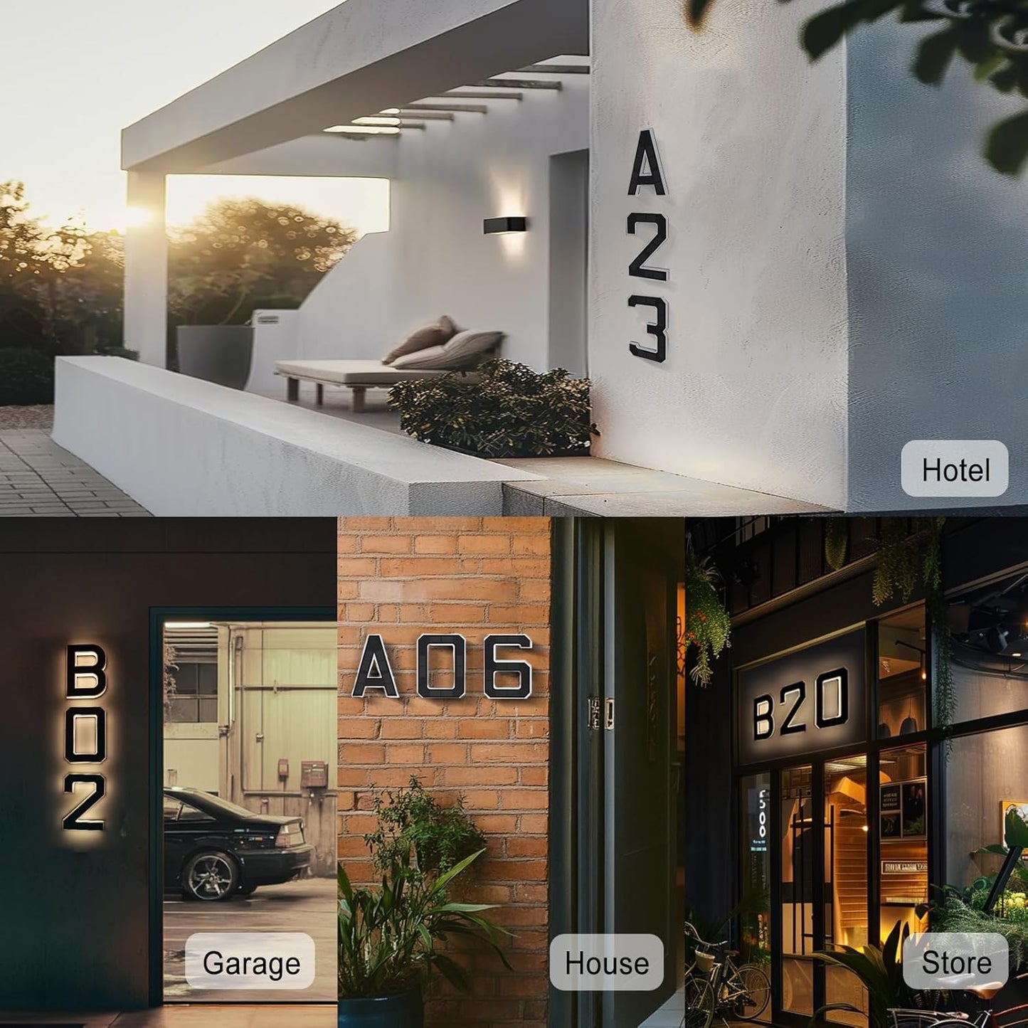VapoShine™ Solar House Number Lights